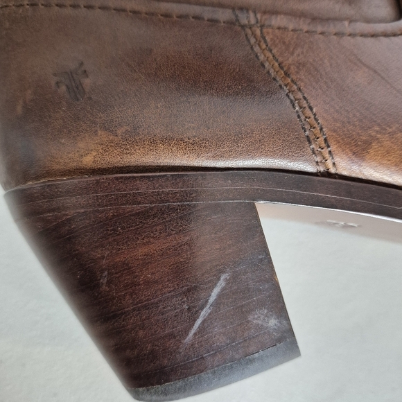 Frye Women's Jolene Pull-On Short Boots in Brown Vintage Leather - Size 7 - Picture 16 of 16